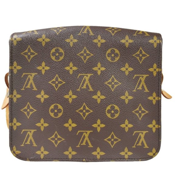 Authentic LOUIS VUITTON Cartouchiere MM Shoulder Bag Monogram Leather Brown - Picture 4 of 10